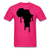 Africa Continent Drip T-Shirt - fuchsia