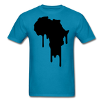 Africa Continent Drip T-Shirt - turquoise