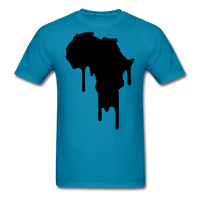 Africa Continent Drip T-Shirt - turquoise