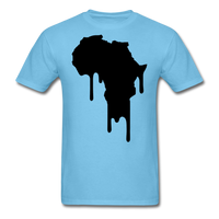 Africa Continent Drip T-Shirt - aquatic blue