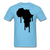 Africa Continent Drip T-Shirt - aquatic blue