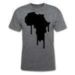 Africa Continent Drip T-Shirt - mineral charcoal gray