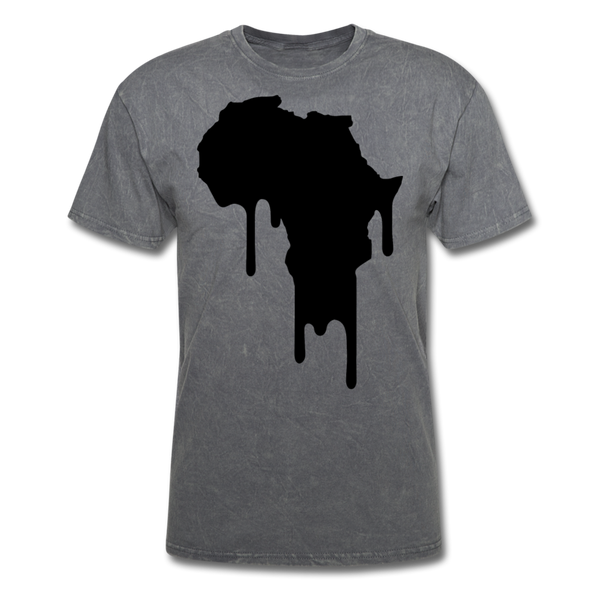 Africa Continent Drip T-Shirt - mineral charcoal gray