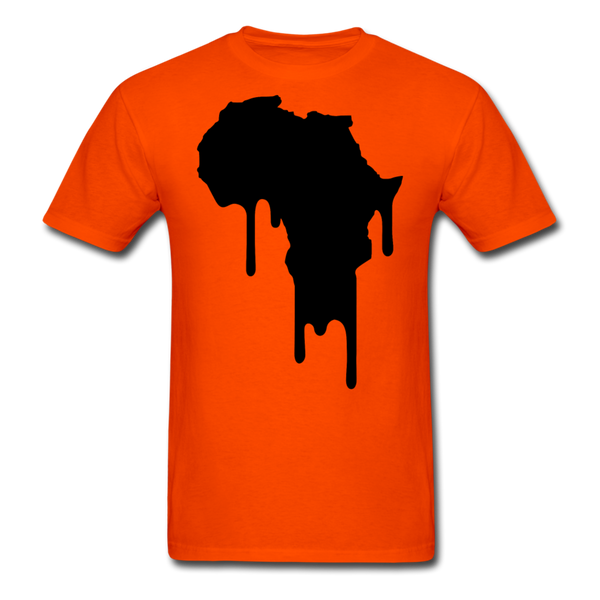 Africa Continent Drip T-Shirt - orange
