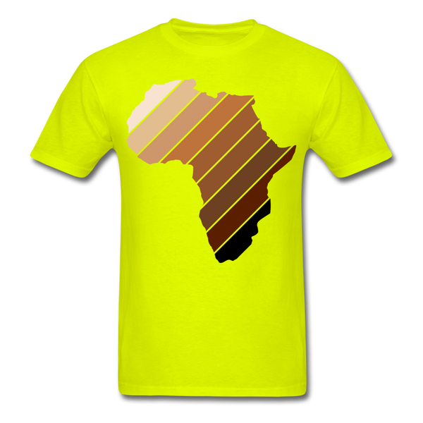 Africa Continent Shades T-Shirt - safety green