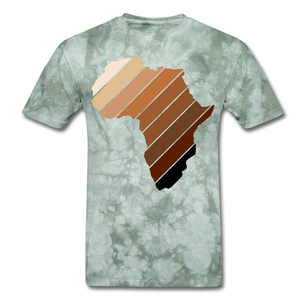Africa Continent Shades T-Shirt - military green tie dye