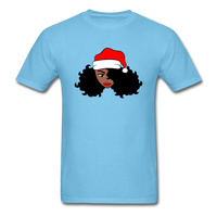 Afro Santa Claus Girl - aquatic blue