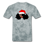 Afro Santa Claus Girl - grey tie dye