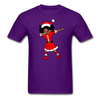 Dabbing Santa Afro Girl - purple