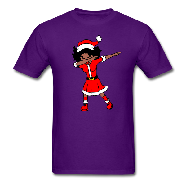 Dabbing Santa Afro Girl - purple