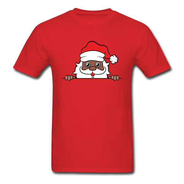Peekaboo Black Santa - red