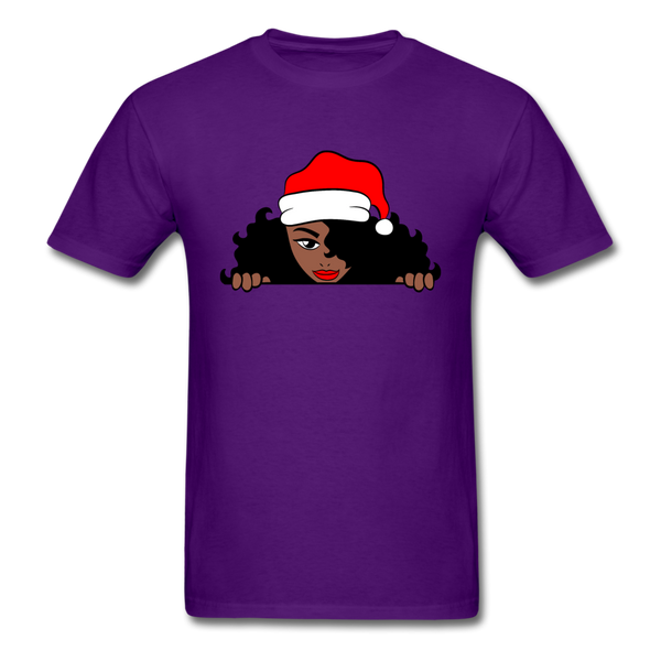 Peekaboo Afro Santa Girl - purple