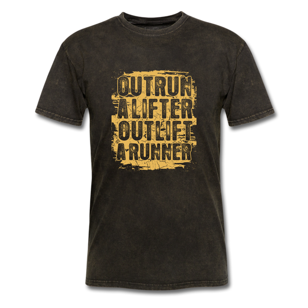 Outrun A Lifter, Outlift A Runner - mineral black