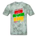 I Can't breathe - military green tie dye
