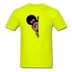 Afro Puff Girl - safety green