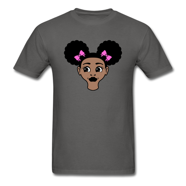 Afro Puffs Girl - charcoal
