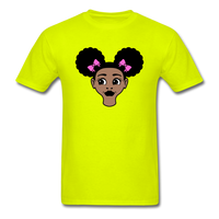 Afro Puffs Girl - safety green