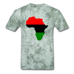 Africa Map - military green tie dye