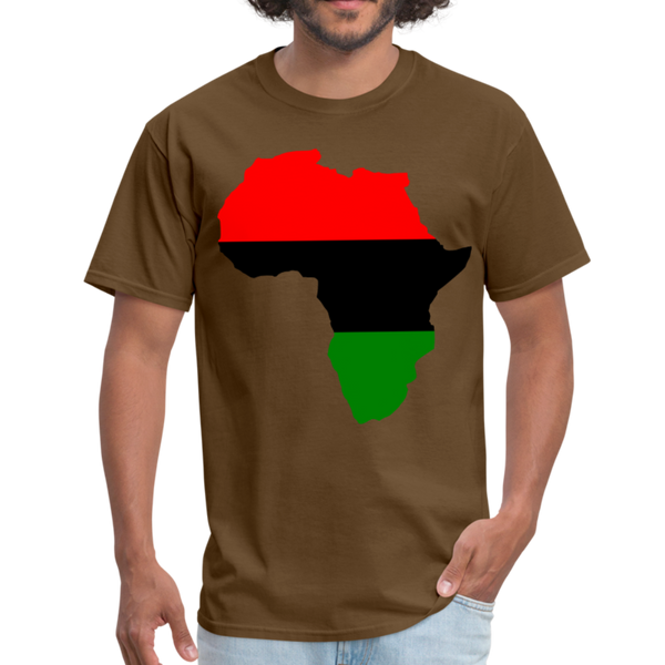 Africa Map T-Shirt - brown