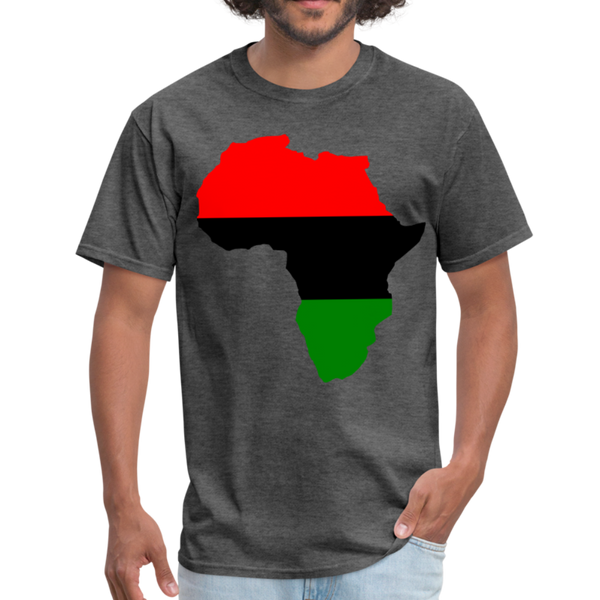 Africa Map T-Shirt - heather black