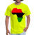 Africa Map T-Shirt - safety green