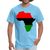 Africa Map T-Shirt - aquatic blue