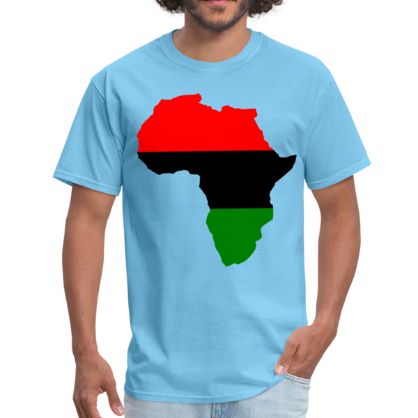 Africa Map T-Shirt - aquatic blue