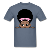 Afro Puff Bandana Girl 2 T-Shirt - denim