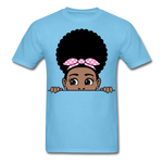 Afro Puff Bandana Girl 2 T-Shirt - aquatic blue