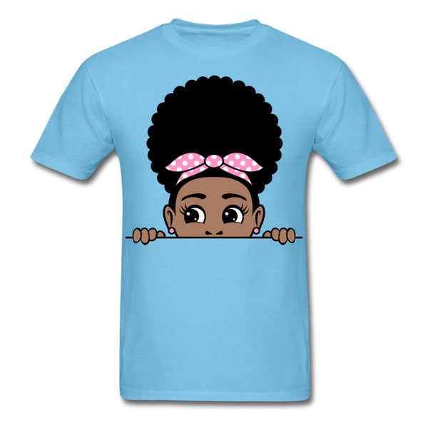 Afro Puff Bandana Girl 2 T-Shirt - aquatic blue