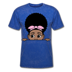 Afro Puff Bandana Girl 2 T-Shirt - mineral royal