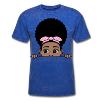 Afro Puff Bandana Girl 2 T-Shirt - mineral royal