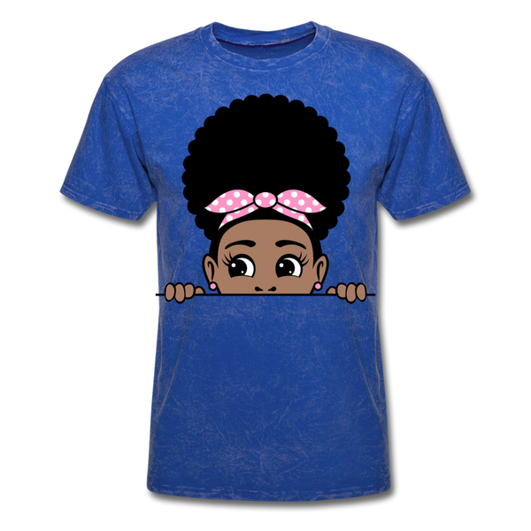 Afro Puff Bandana Girl 2 T-Shirt - mineral royal