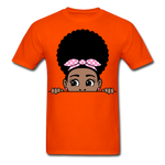 Afro Puff Bandana Girl 2 T-Shirt - orange