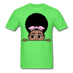 Afro Puff Bandana Girl 2 T-Shirt - kiwi