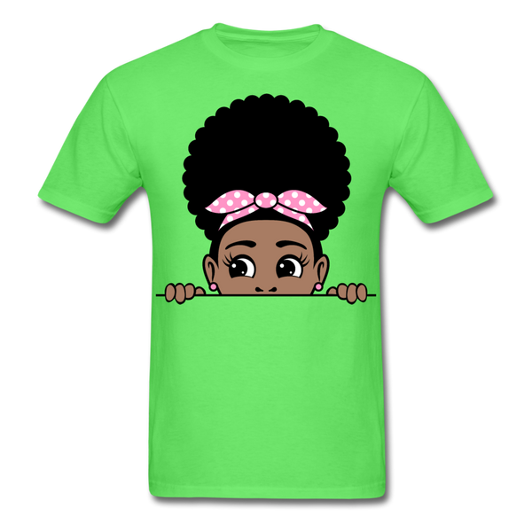 Afro Puff Bandana Girl 2 T-Shirt - kiwi