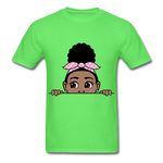 Afro Puff Bandana Girl T-Shirt - kiwi