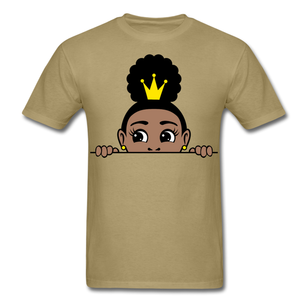 Afro Puff Crown Girl - khaki