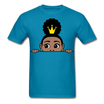 Afro Puff Crown Girl - turquoise