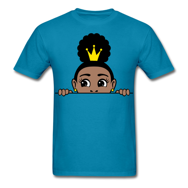 Afro Puff Crown Girl - turquoise