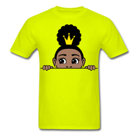 Afro Puff Crown Girl - safety green