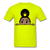 Afro Puff Crown Girl - safety green