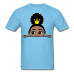 Afro Puff Crown Girl - aquatic blue