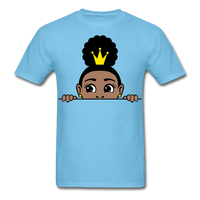 Afro Puff Crown Girl - aquatic blue