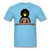 Afro Puff Crown Girl - aquatic blue