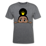 Afro Puff Crown Girl - mineral charcoal gray