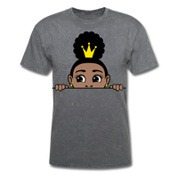 Afro Puff Crown Girl - mineral charcoal gray