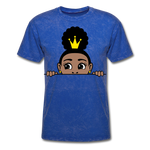 Afro Puff Crown Girl - mineral royal
