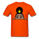 Afro Puff Crown Girl - orange
