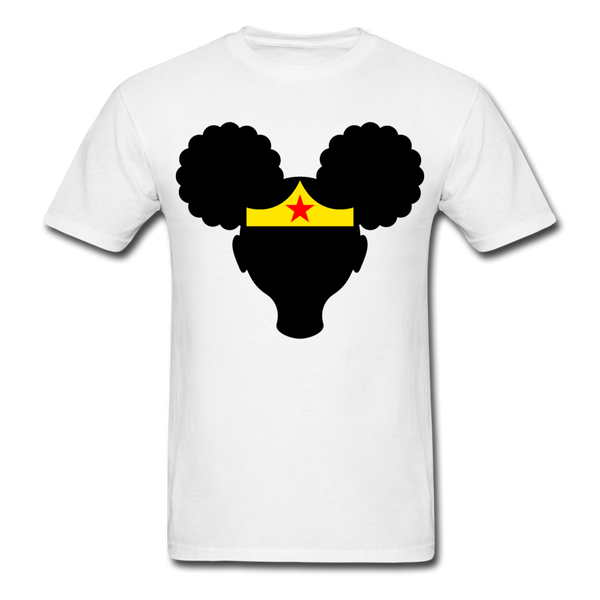 Afro Puffs Girl Wonder Women T-Shirt - white